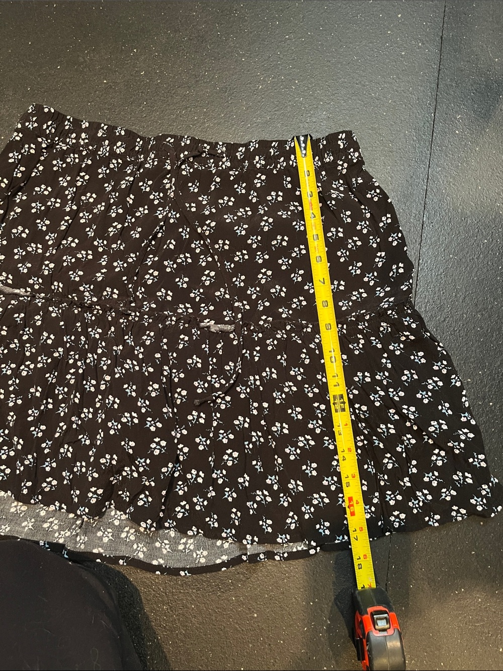 Ricki's Black Mini Skirt with White Floral Print - Picture 5 of 5